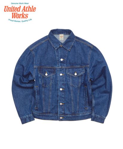 12.0ozデニム ルーズフィット トラッカージャケット/155インディゴデニム