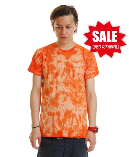 【SALE】CRYSTAL WASH タイダイ WASH Tシャツ/25オレンジ  Mサイズ メンズ 175cm