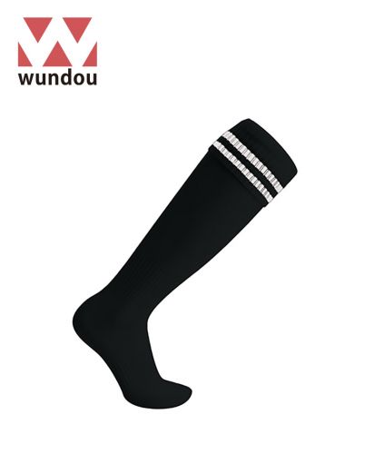 wundou(ウンドウ) 2本ラインサッカーソックス/34ブラック