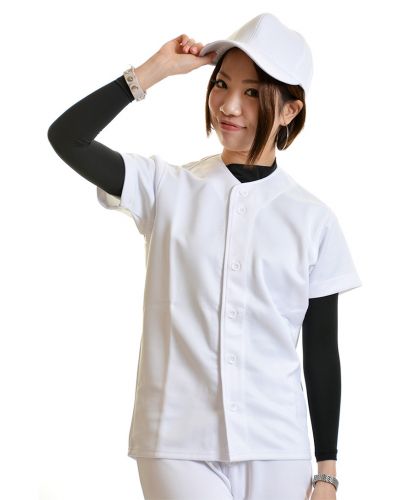 ベースボールシャツ/00ホワイト 150サイズレディース 155cm