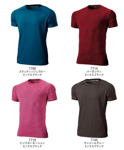 フィットネスTシャツ/展開カラー