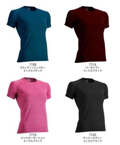 ウィメンズフィットネスTシャツ/展開カラー