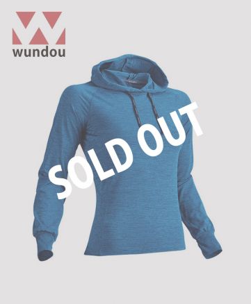 ウィメンズフィットネスフーディロングスリーブシャツ/スウェディッシュブルー/SOLDOUT