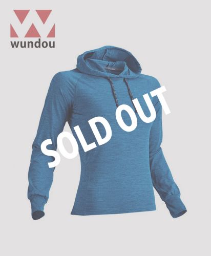 ウィメンズフィットネスフーディロングスリーブシャツ/スウェディッシュブルー/SOLDOUT