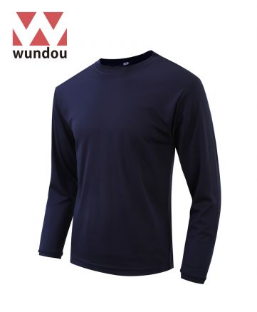 wundou(ウンドウ)プリンタブルドライ長袖Tシャツ/01 ネイビー
